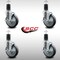 Service Caster 5'' SS Thermoplastic Rubber Swivel 1-5/8'' Expanding Stem Caster Set with Brake, 4PK SCC-SSEX20S514-TPRB-TLB-158-4 - alternate 2